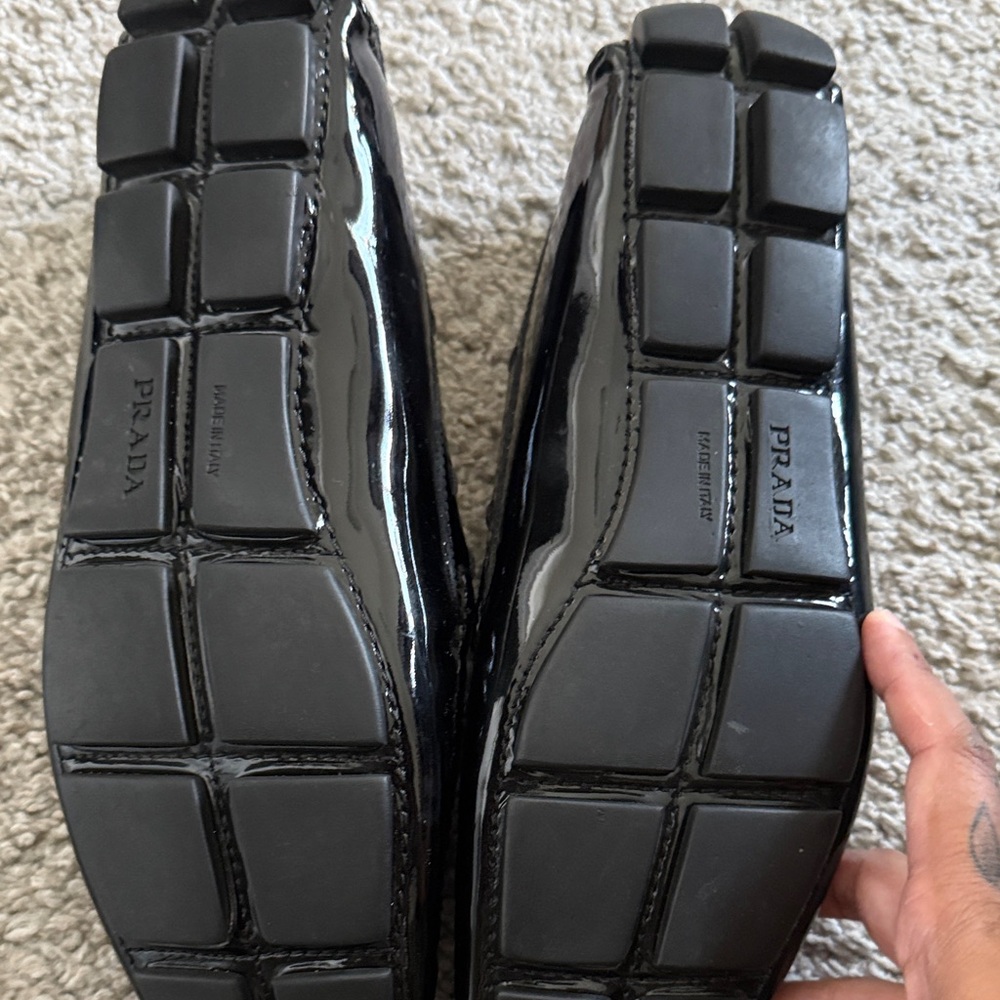 Prada Black Patent Leather Loafers - Picture 3 of 3